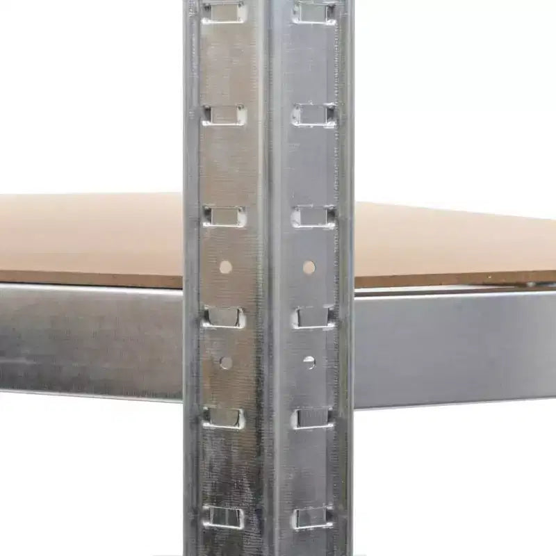 vidaXL Scaffalature Resistenti a 5 Ripiani 5 pz Acciaio Argentato e Legno Multistrato