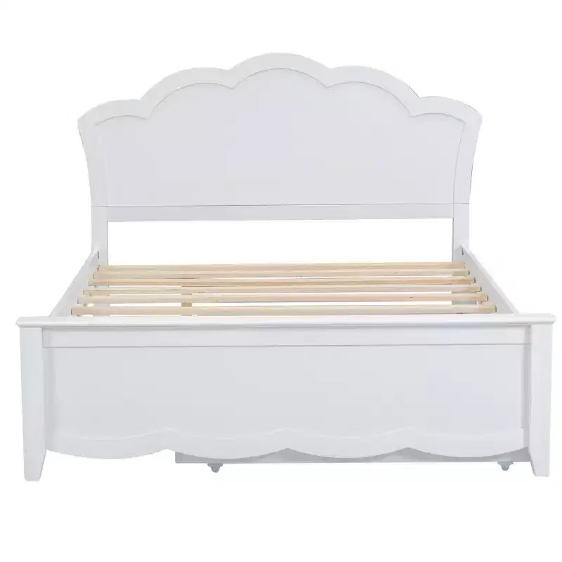FAMYYT Letto a Piattaforma Queen Size con Rotelle Singole, Facile Montaggio