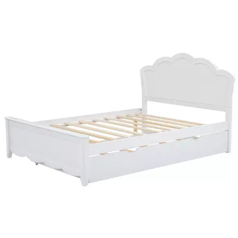 FAMYYT Letto a Piattaforma Queen Size con Rotelle Singole, Facile Montaggio