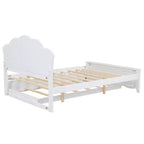FAMYYT Letto a Piattaforma Queen Size con Rotelle Singole, Facile Montaggio
