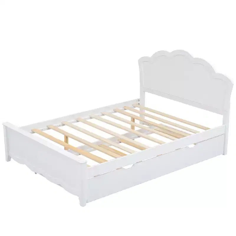 FAMYYT Letto a Piattaforma Queen Size con Rotelle Singole, Facile Montaggio