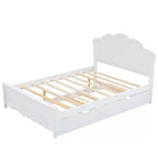FAMYYT Letto a Piattaforma Queen Size con Rotelle Singole, Facile Montaggio