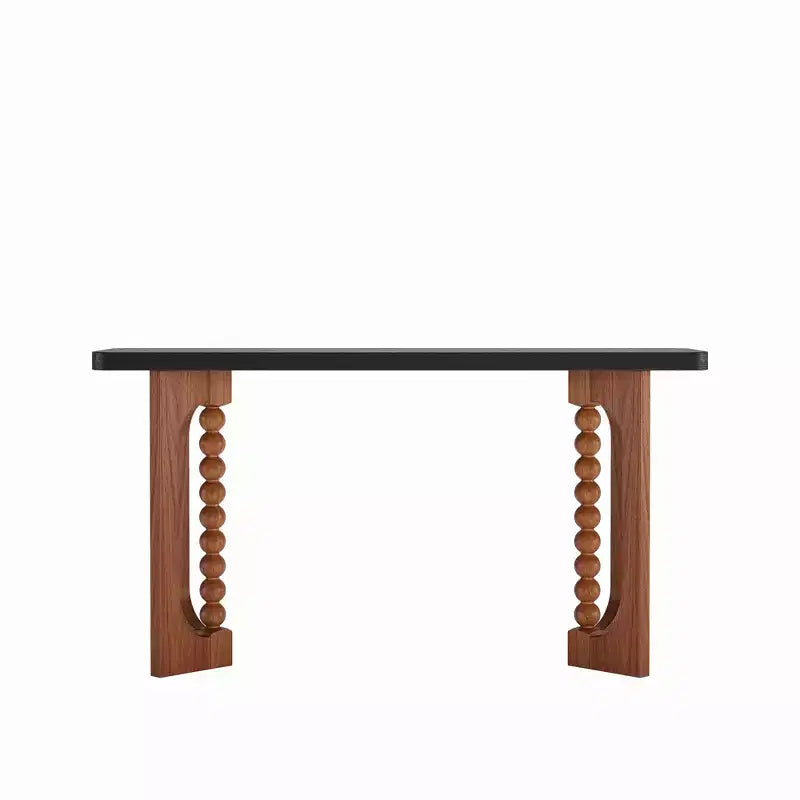 GDFStudio Herty Tavolo Console in Legno Rustico da 59'' con Gambe Sferiche Uniche