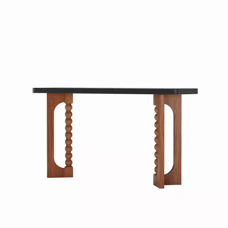 GDFStudio Herty Tavolo Console in Legno Rustico da 59'' con Gambe Sferiche Uniche