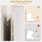 Comò a 6 cassetti largo 47" per camera da letto, cassettiera in legno con grande capacità, mobile organizer per armadio e soggiorno