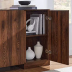 Credenza Buffet con Mobile Contenitore, Tavolo Buffet da 66" con 4 Ante, Credenze e Buffet Moderni per Cucina, Sala da Pranzo, Soggiorno