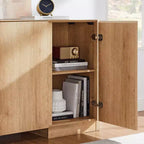 Credenza Buffet con Mobile Contenitore, Tavolo Buffet da 66" con 4 Ante, Credenze e Buffet Moderni per Cucina, Sala da Pranzo, Soggiorno