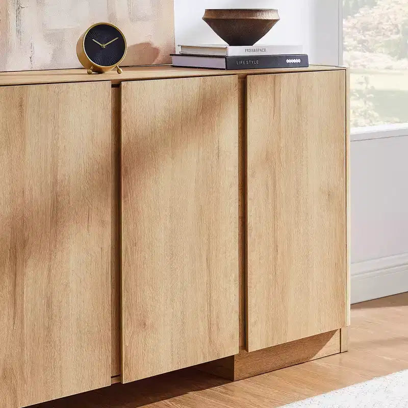 Credenza Buffet con Mobile Contenitore, Tavolo Buffet da 66" con 4 Ante, Credenze e Buffet Moderni per Cucina, Sala da Pranzo, Soggiorno