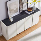 Credenza Buffet con Mobile Contenitore, Tavolo Buffet da 66" con 4 Ante, Credenze e Buffet Moderni per Cucina, Sala da Pranzo, Soggiorno