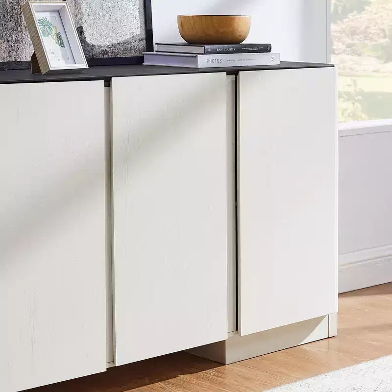 Credenza Buffet con Mobile Contenitore, Tavolo Buffet da 66" con 4 Ante, Credenze e Buffet Moderni per Cucina, Sala da Pranzo, Soggiorno
