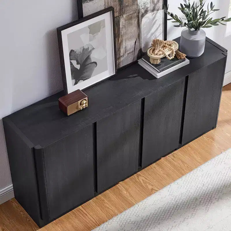 Credenza Buffet con Mobile Contenitore, Tavolo Buffet da 66" con 4 Ante, Credenze e Buffet Moderni per Cucina, Sala da Pranzo, Soggiorno