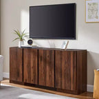 Credenza Buffet con Mobile Contenitore, Tavolo Buffet da 66" con 4 Ante, Credenze e Buffet Moderni per Cucina, Sala da Pranzo, Soggiorno