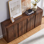 Credenza Buffet con Mobile Contenitore, Tavolo Buffet da 66" con 4 Ante, Credenze e Buffet Moderni per Cucina, Sala da Pranzo, Soggiorno