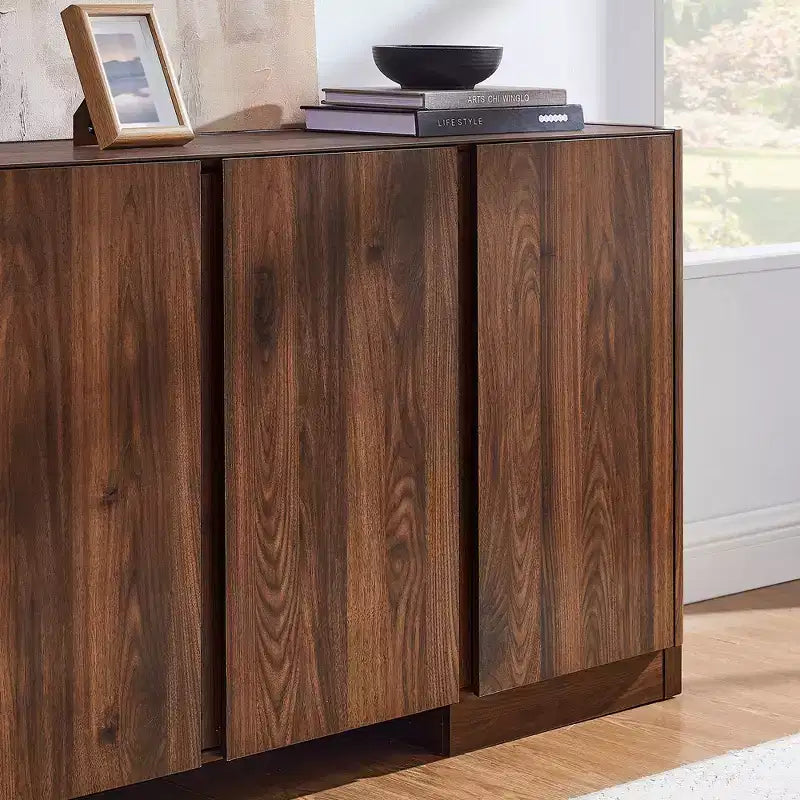 Credenza Buffet con Mobile Contenitore, Tavolo Buffet da 66" con 4 Ante, Credenze e Buffet Moderni per Cucina, Sala da Pranzo, Soggiorno