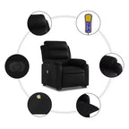 vidaXL Poltrona reclinabile con funzione massaggio e schienale in piedi, similpelle nera, metallo, compensato