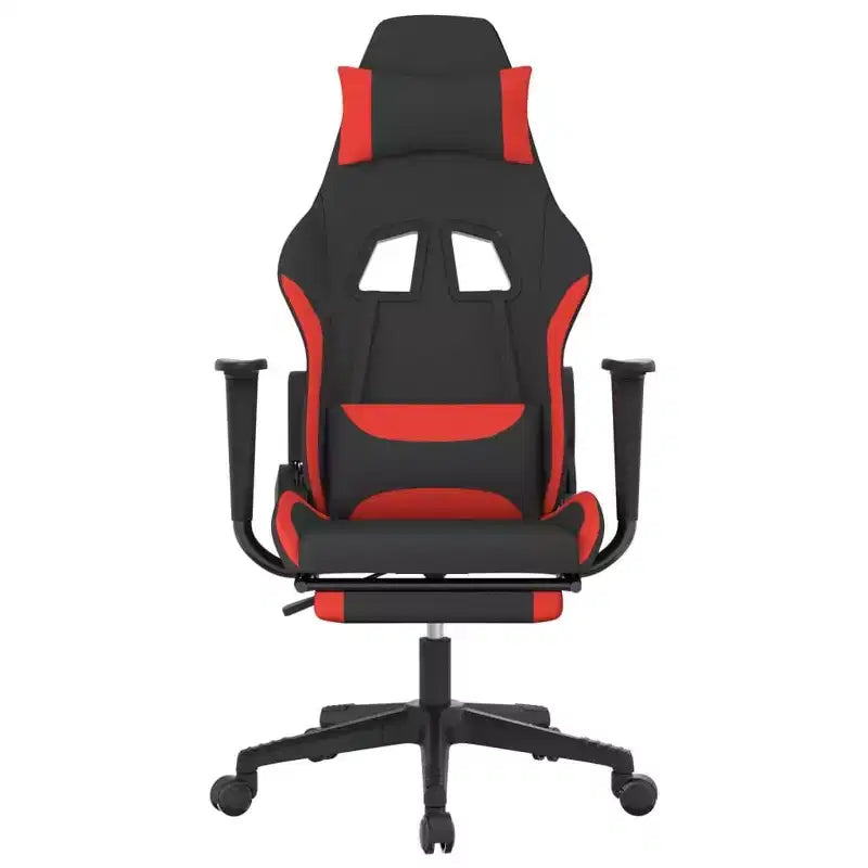 vidaXL Sedia da Gaming Nera e Crema in Poliestere Rettangolare