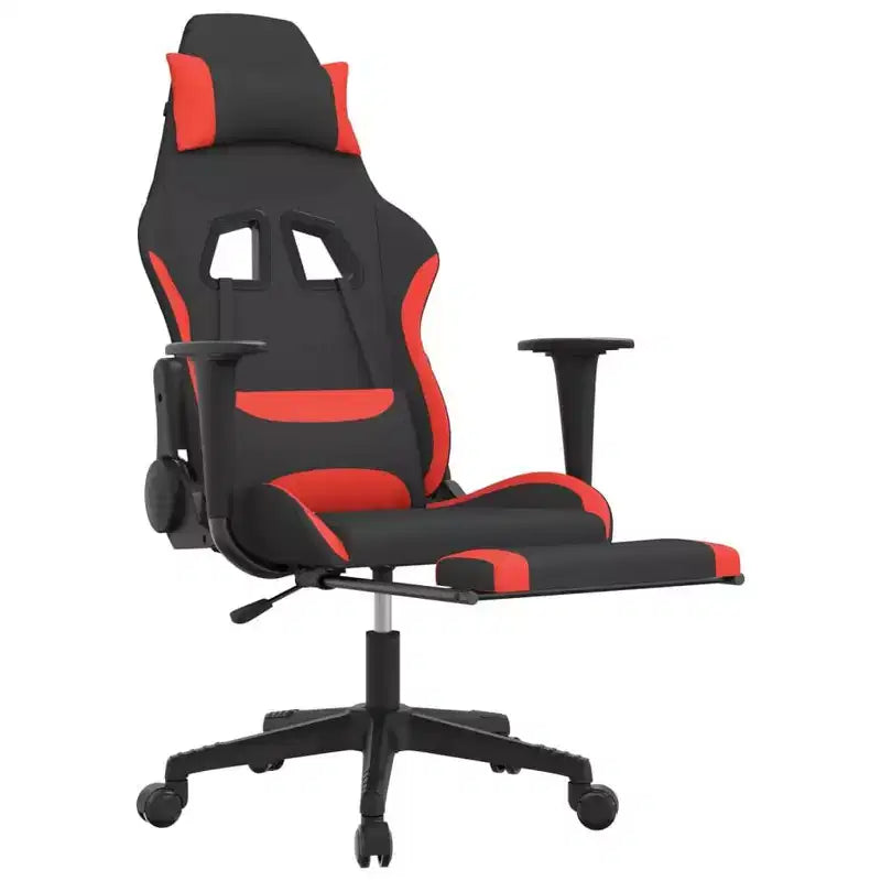 vidaXL Sedia da Gaming Nera e Crema in Poliestere Rettangolare