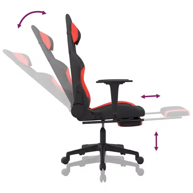 vidaXL Sedia da Gaming Nera e Crema in Poliestere Rettangolare