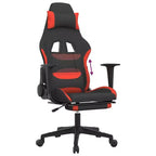 vidaXL Sedia da Gaming Nera e Crema in Poliestere Rettangolare