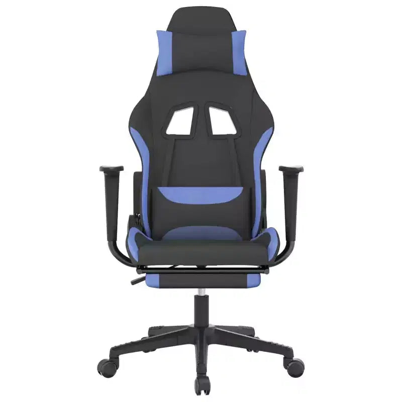 vidaXL Sedia da Gaming Nera e Crema in Poliestere Rettangolare
