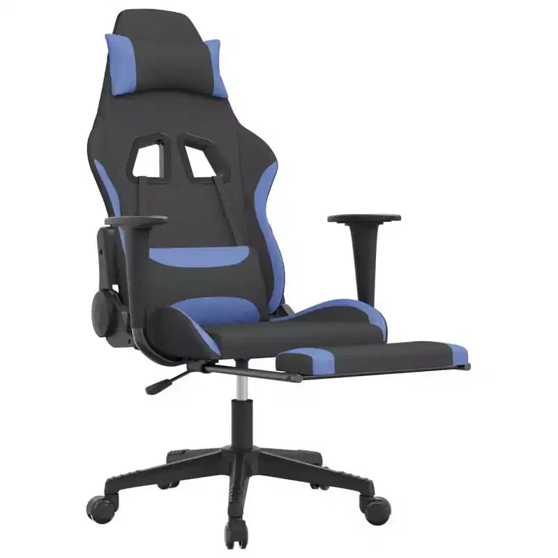 vidaXL Sedia da Gaming Nera e Crema in Poliestere Rettangolare