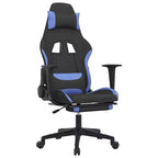 vidaXL Sedia da Gaming Nera e Crema in Poliestere Rettangolare