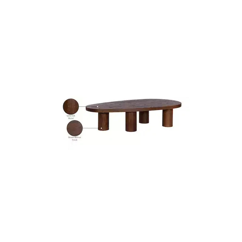 Meridian Furniture Tavolino da caffè Beekman in legno massello di rovere