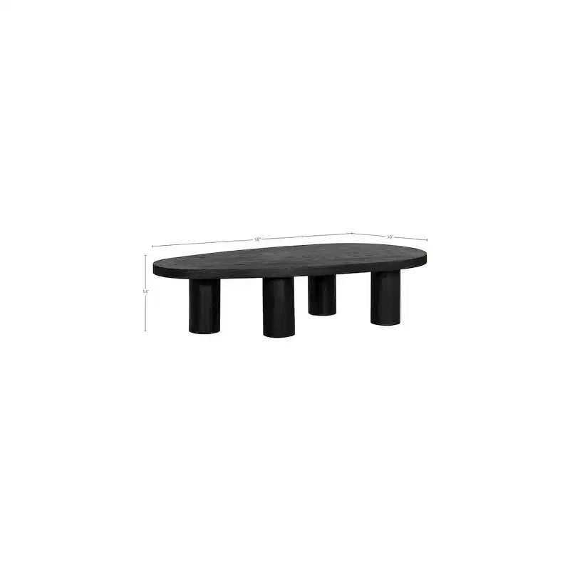 Meridian Furniture Tavolino da caffè Beekman in legno massello di rovere
