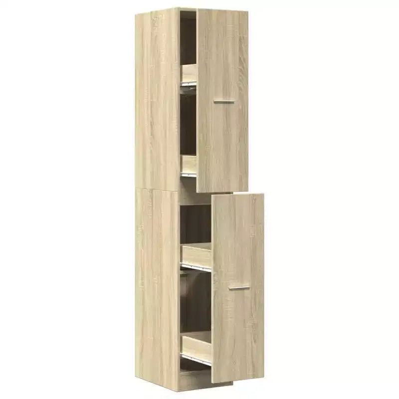 vidaXL Apothecary Cabinet Sonoma oak Engineered wood Tall