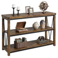 47 Farmhouse Console Table,2-Tier Wood Entryway Sofa Table,Spacious Storage Shelves for Living Room, Hallway, Foyer