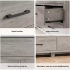 Cassettiera moderna a 7 cassetti, cassettone spazioso in legno, maniglie in metallo, organizer versatile per camera da letto, soggiorno, cameretta dei bambini, armadio