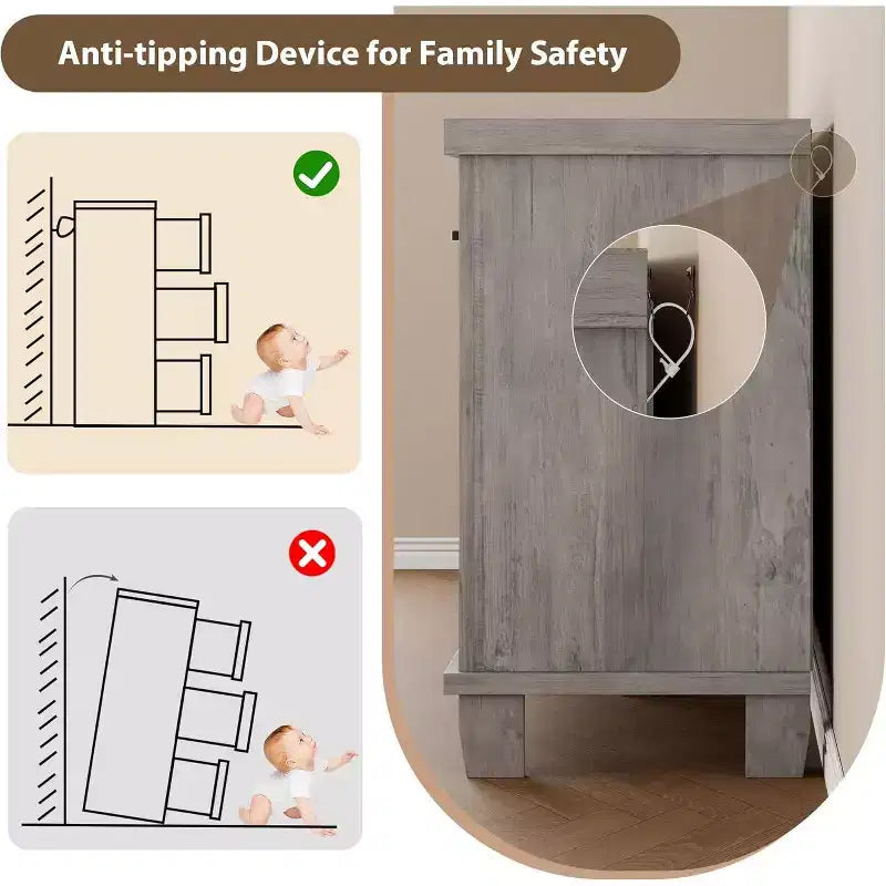 Cassettiera moderna a 7 cassetti, cassettone spazioso in legno, maniglie in metallo, organizer versatile per camera da letto, soggiorno, cameretta dei bambini, armadio