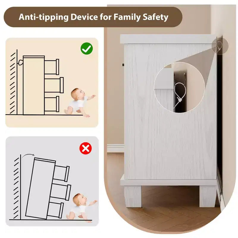 Cassettiera moderna a 7 cassetti, cassettone spazioso in legno, maniglie in metallo, organizer versatile per camera da letto, soggiorno, cameretta dei bambini, armadio