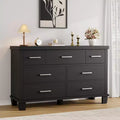 Modern 7-Drawer Dresser,Spacious Wooden Chest, Metal Handles,Versatile Storage Organizer for Bedroom, Living Room, Nursery, Closet