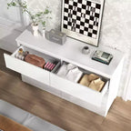 Cassettiera bianca a 6 cassetti JVNOXK, organizer moderno in legno per vestiti, per camera da letto, corridoio, ingresso e soggiorno