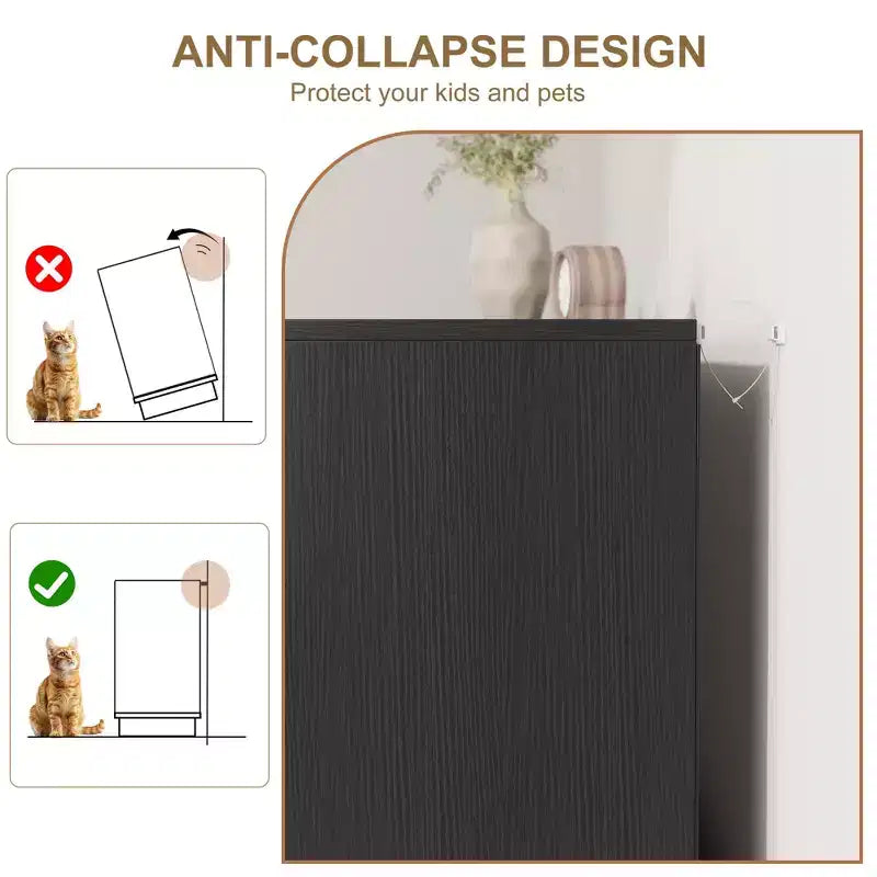Comò in Rattan a 6 Cassetti per Camera da Letto, Cassettiera in Legno con Maniglie in Metallo, Organizzatore Moderno Versatile per Camera da Letto, Ingresso, Corridoio