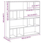 vidaXL Libreria/Divisorio Rovere Artigianale 41,3x9,4x40,2