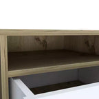 HomeRoots Comodino a due cassetti in legno bianco 20