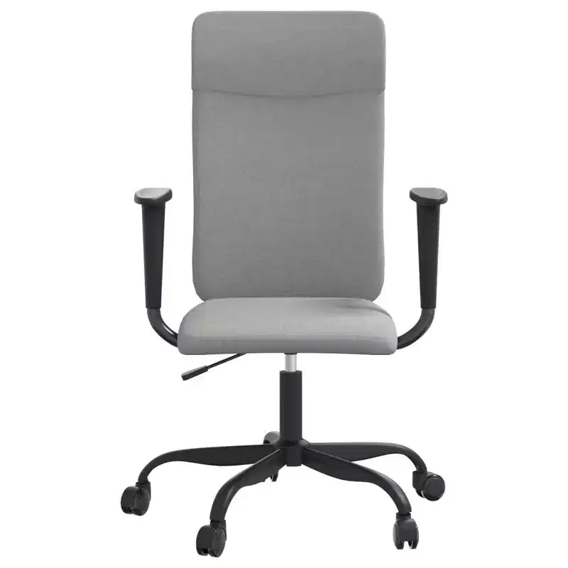 vidaXL Sedia da ufficio grigio chiaro in tessuto, metallo, compensato Standard