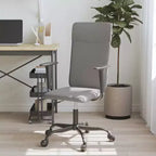 vidaXL Sedia da ufficio grigio chiaro in tessuto, metallo, compensato Standard