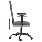 vidaXL Sedia da ufficio grigio chiaro in tessuto, metallo, compensato Standard
