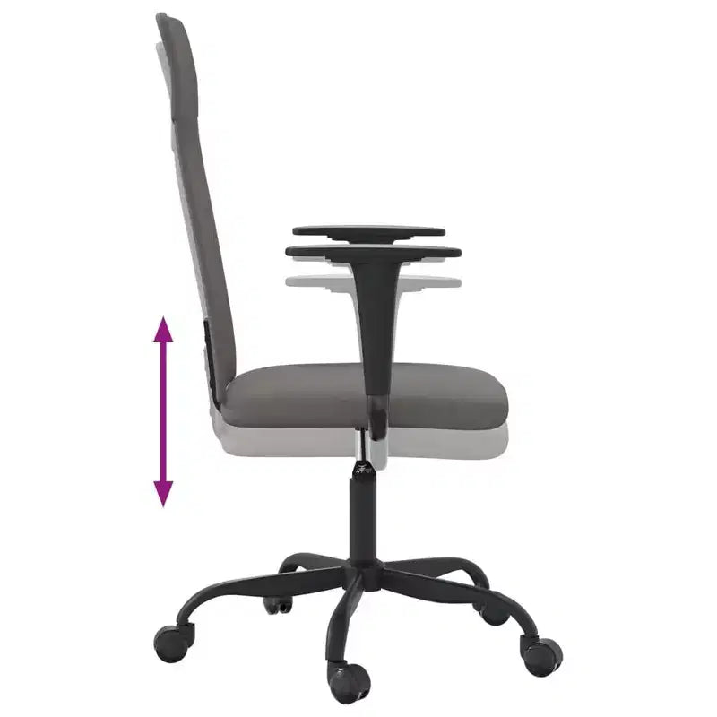 vidaXL Sedia da ufficio grigio chiaro in tessuto, metallo, compensato Standard