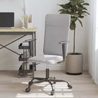 vidaXL Sedia da ufficio grigio chiaro in tessuto, metallo, compensato Standard