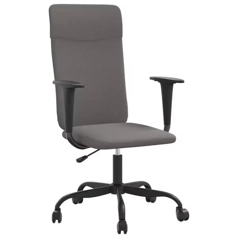 vidaXL Office Chair Light Grey Fabric, Metal, Plywood Standard