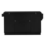 Credenza ModernLuxe con ante e cassetti, mobile dispensa per cucina con ripiani regolabili e portabottiglie laterali per sala da pranzo