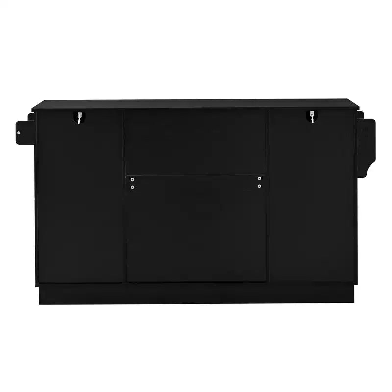 Credenza ModernLuxe con ante e cassetti, mobile dispensa per cucina con ripiani regolabili e portabottiglie laterali per sala da pranzo