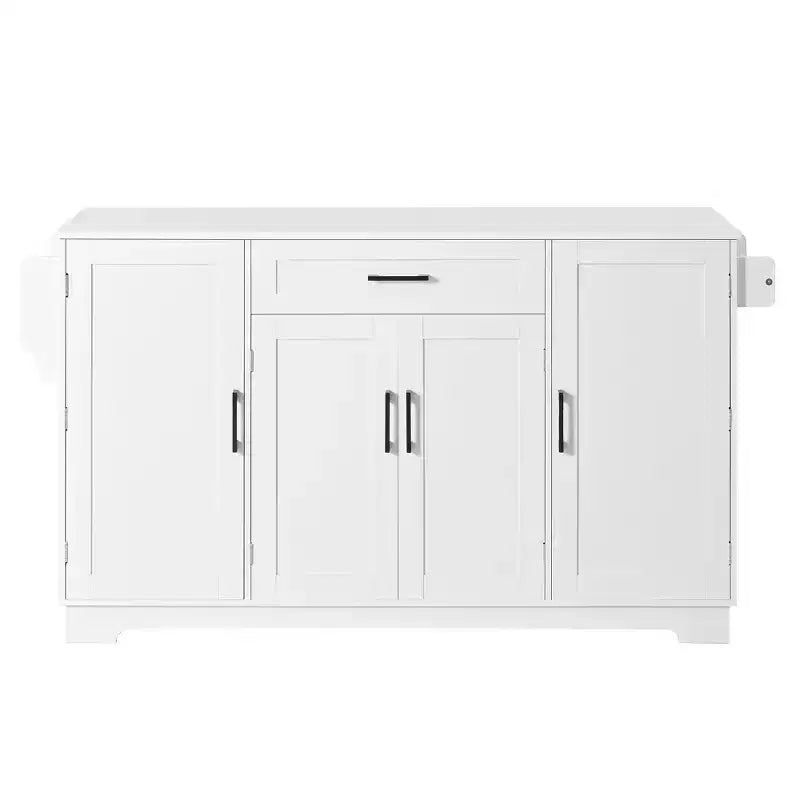 Credenza ModernLuxe con ante e cassetti, mobile dispensa per cucina con ripiani regolabili e portabottiglie laterali per sala da pranzo