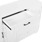 Credenza ModernLuxe con ante e cassetti, mobile dispensa per cucina con ripiani regolabili e portabottiglie laterali per sala da pranzo
