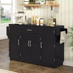 Credenza ModernLuxe con ante e cassetti, mobile dispensa per cucina con ripiani regolabili e portabottiglie laterali per sala da pranzo