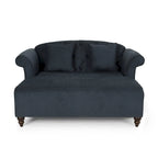 Chaise longue doppia imbottita da 66" con gambe in betulla e capitonné